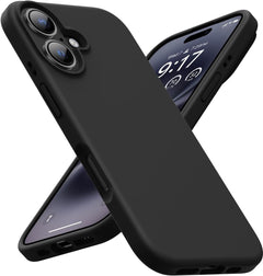 Mercury Silicone Phone Protective Case for iPhone 16 Plus (Black)