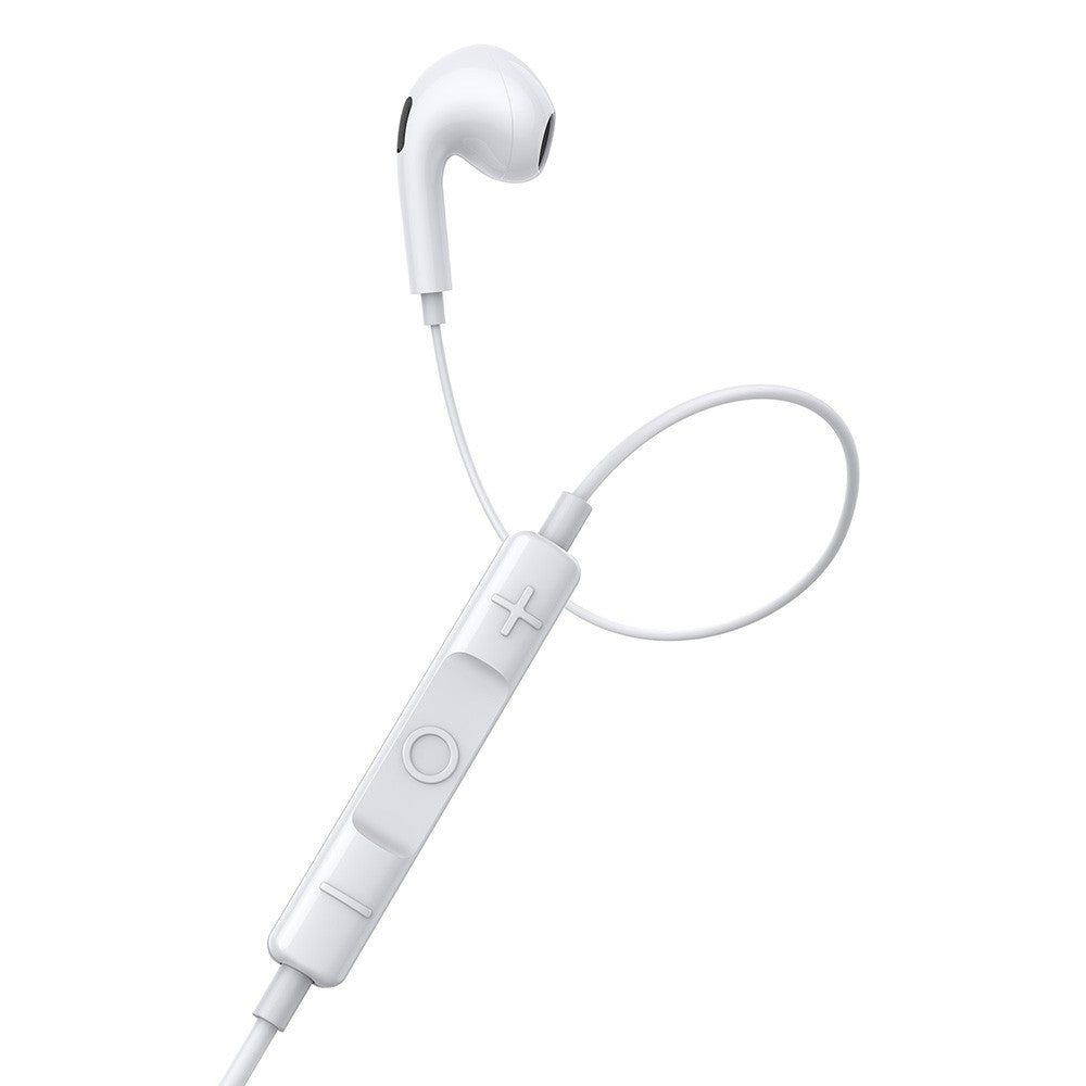 Baseus Earphones Encok H17 with Microphone 3.5mm Ports NGCR020002-White