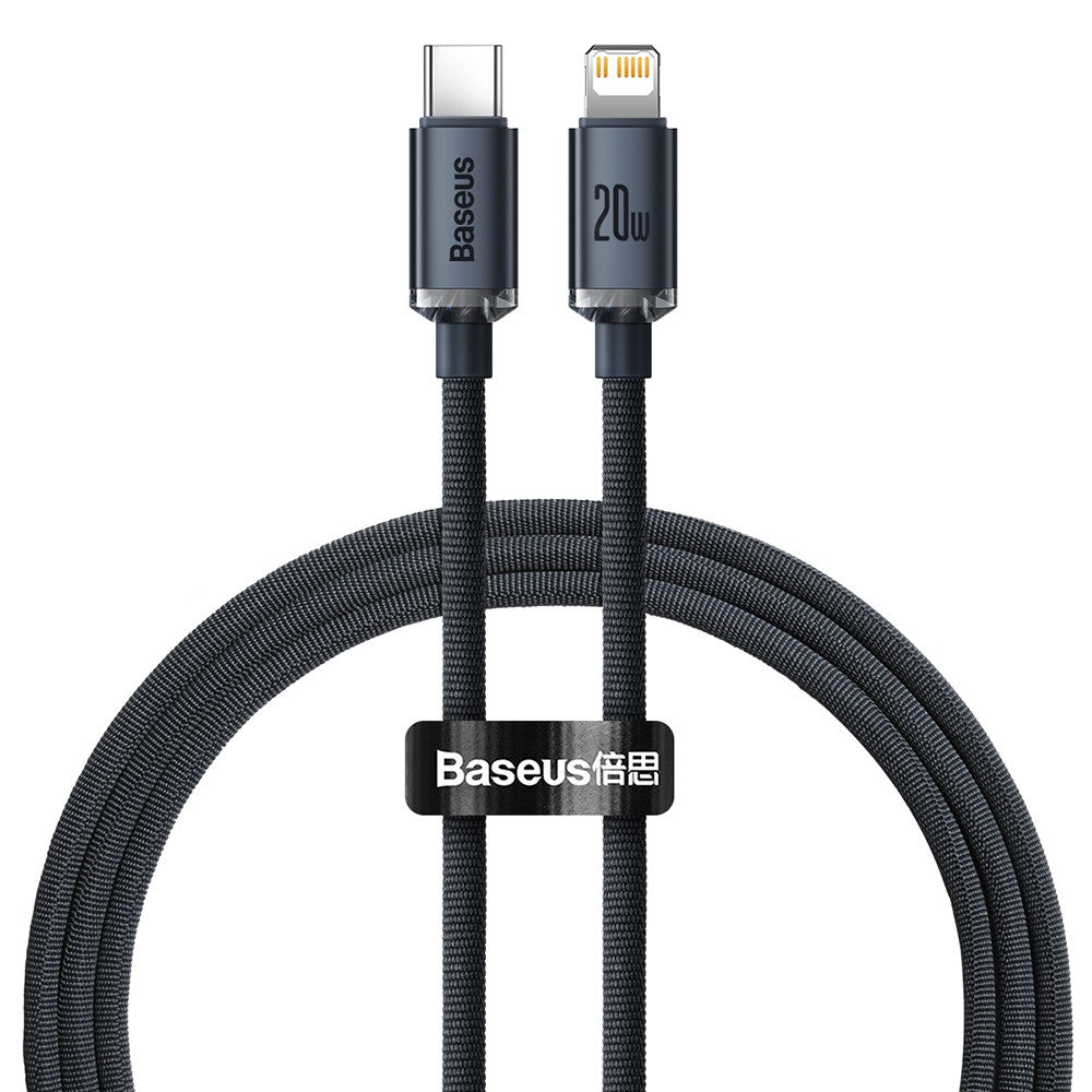 CW-FXP Baseus Crystal Shine Series Fast Charging Data Cable Type-C to iP 20W 1.2m-Black