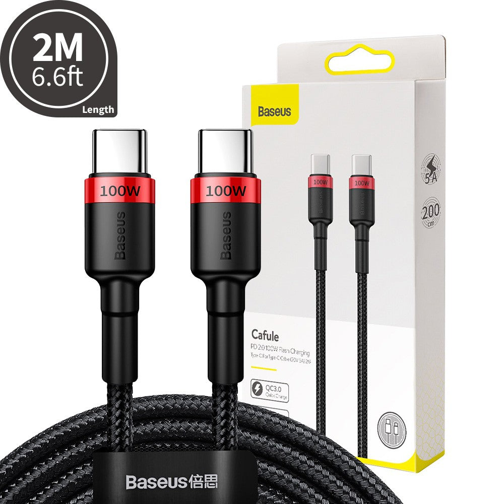 Baseus Flash Series 2 USB4 Full Featured Data Cable Type-C to Type-C 240W 1M-Cluster Black Compatible for iPhone 15 Series