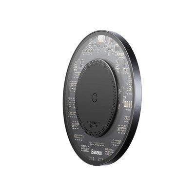 Baseus Simple 2 Wireless Charger 15W With Type-C To Type-C Cable-Cluster Black