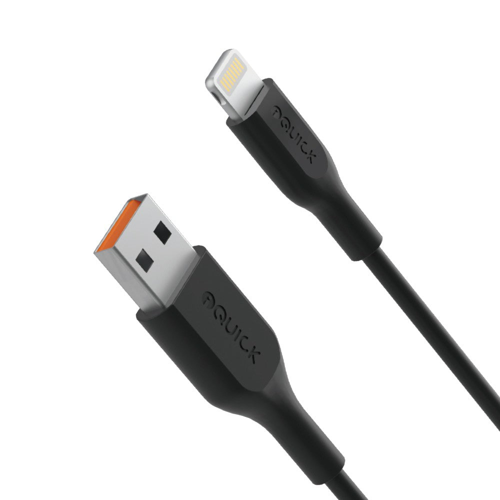 iQuick PVC USB-A to Lightning Fast Charging Cable 2M