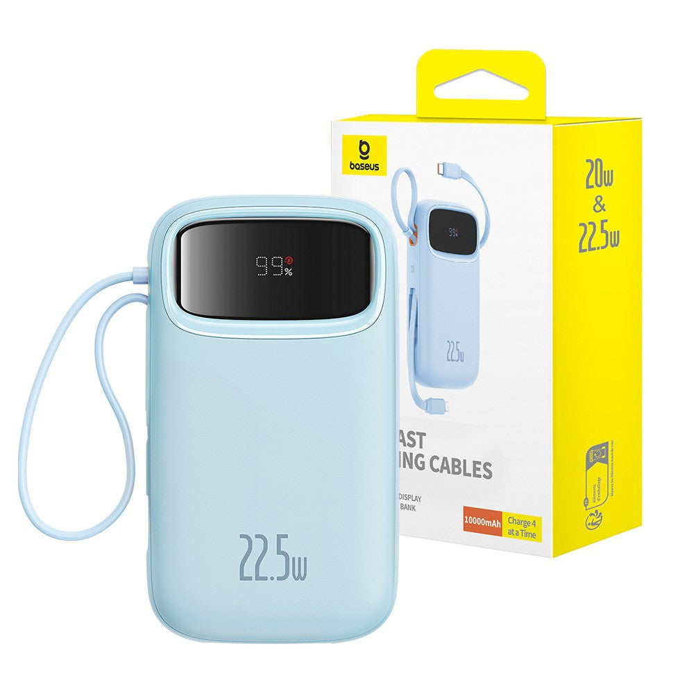 Baseus Qpow2 Dual-Cable Digital Display Fast Charge Power Bank 10000mAh 22.5W