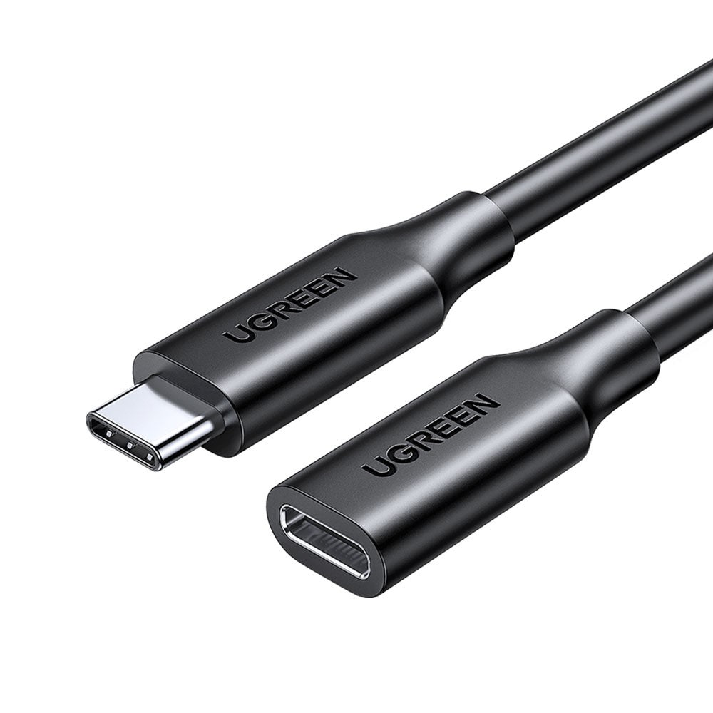 UGREEN US353 USB-C/M to USB-C/F Gen2 5A Extension Cable 1m-Black