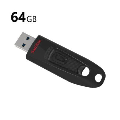 SanDisk 64GB Ultra USB 3.0 Flash Drive (USB-A)
