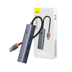 Baseus Flite Series 4-Port USB-A to USB 3.0 Hub Docking Station – New