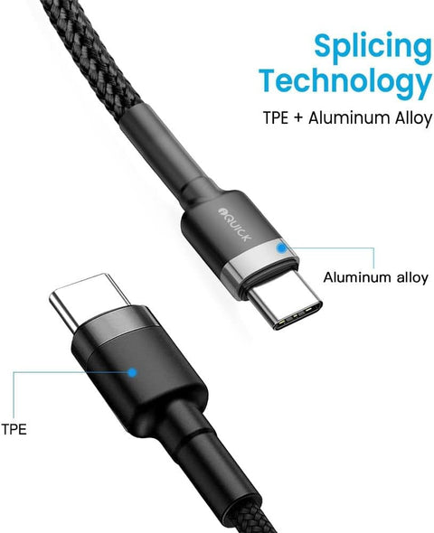iQuick PowerWire 1 Series TPE Charging Data Cable USB to Type-C 2m (Supports Huawei 66W Super Charge)