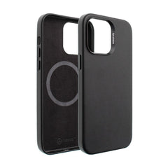 REDEFINE Metal Camera Lens PU Leather Case with Magnetic Ring for iPhone 12 / 12 Pro Magnetic Magsafe (Black)