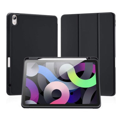 Soft TPU Back Shell Slim Cover Case with Auto Sleep/Wake for iPad Air (2020 / 2022) – Black