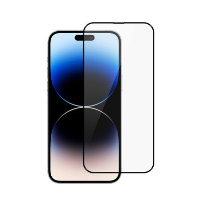 Kinglas 2.5D Full Coverage Silk Printing Black Edge Tempered Glass Screen Protector For iPhone 14 Pro