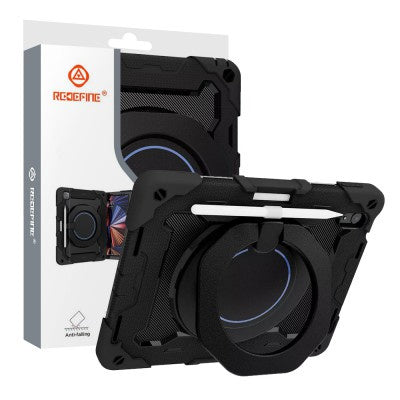 Armor Shockproof Handle Ring Rotation Case Cover for iPad (2022) / iPad (2025) - BLK