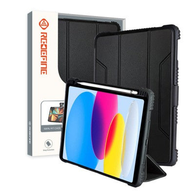 Armor Shockproof Smart Flip Case Cover – iPad 2022–2025 -Black