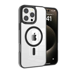 ReDefine Metal Camera Lens Magnetic Transparent MagSafe Case for iPhone 16 Pro Max – (Black)