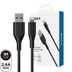 iQuick PVC USB-A to Lightning Fast Charging Cable (1 Meter)