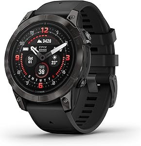 Garmin Epix Pro Gen 2 Sapphire Watch (47mm, Carbon Grey DLC Titanium with Black Band) – Refurbished