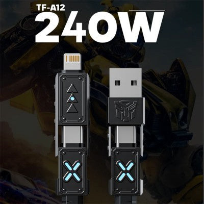 Transformers TF-A12 Deformed 4-in-1 Charging Cable 240W – Brand New