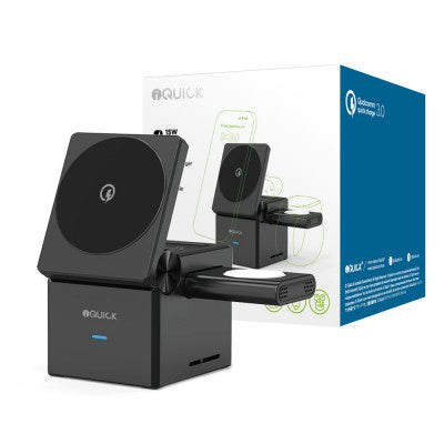 iQuick Cube T1 3-in-1 Foldable Wireless Charger Stand - New