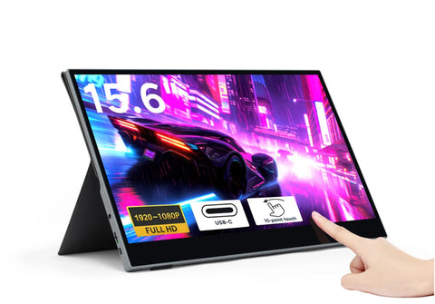 Kogan XPRESSO 15.6" Full HD IPS USB-C Portable Touchscreen Monitor with Leather Case (1920 x 1080)