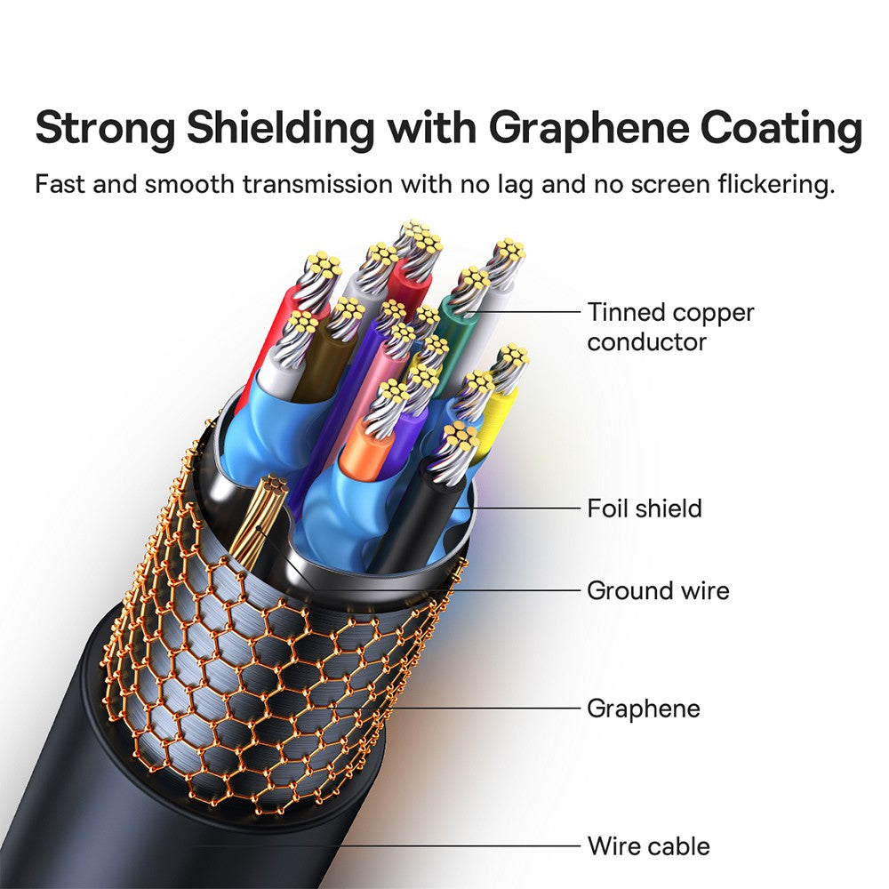 Baseus High Definition Series Graphene Type-C to HDMI 4K Adapter Cable 1M-Black