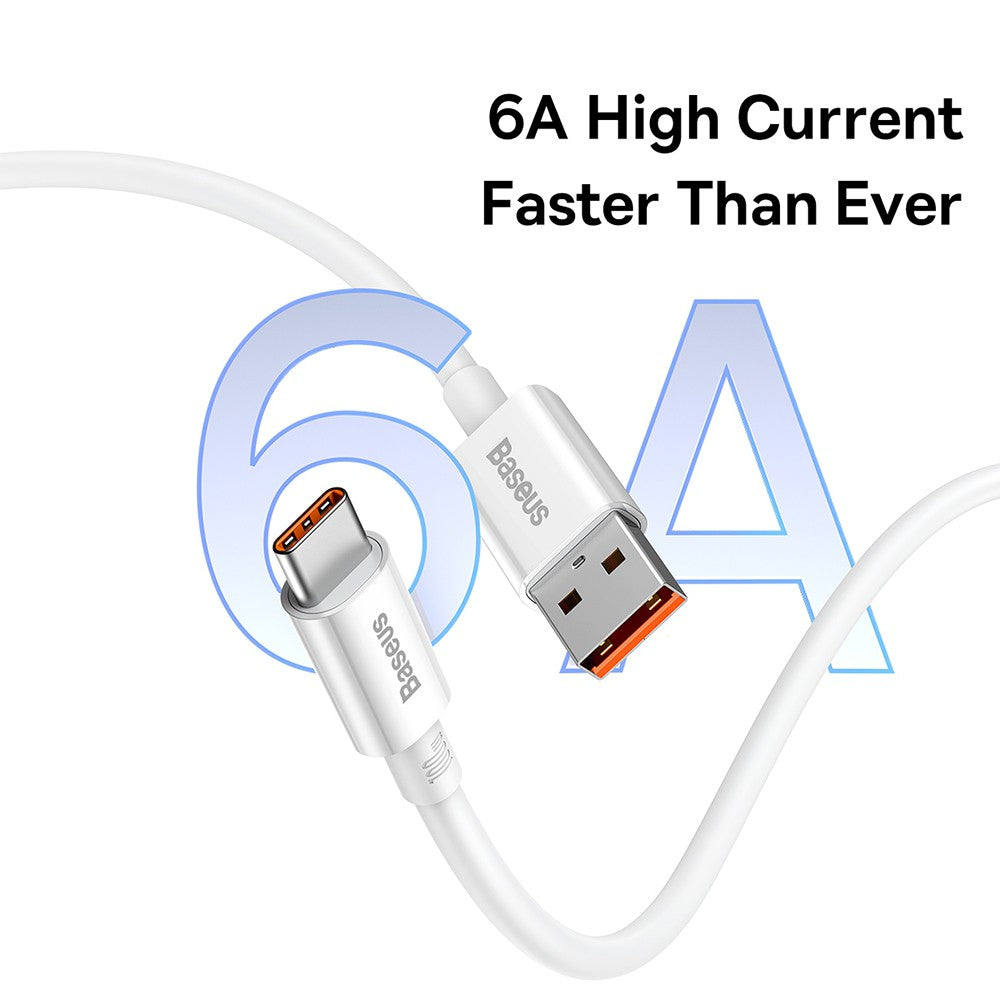 Baseus Superior Series Fast Charging Data Cable USB to Type-C 100W 2M-Whit