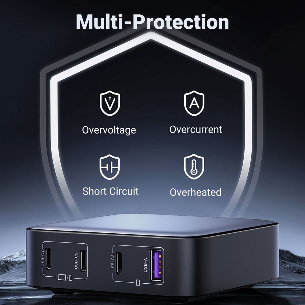 UGREEN CD328 Nexode 100W 4-Port PD GaN Fast Charger (3 x USB-C, 1 x USB-A)
