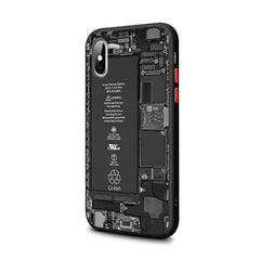 Bumper Blend Color Shockproof Case with Pattern for iPhone X / XS