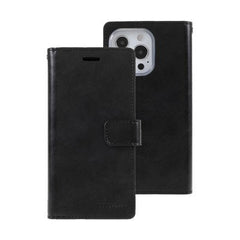 Mercury Mansoor Diary Cover Case for iPhone 15 Pro Max ( Black )