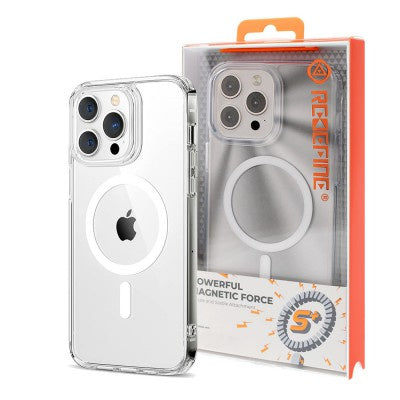High Quality Acrylic + TPU Hybrid Transparent Magsafe Case for iPhone 15 Pro Max (Clear)