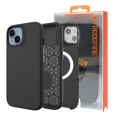 Rhinos Rugged Shockproof Magsafe Cover Case for iPhone 15 (Black)