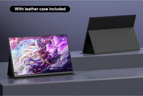 Kogan XPRESSO 16" 2K WQXGA IPS USB-C Portable Monitor with Leather Case