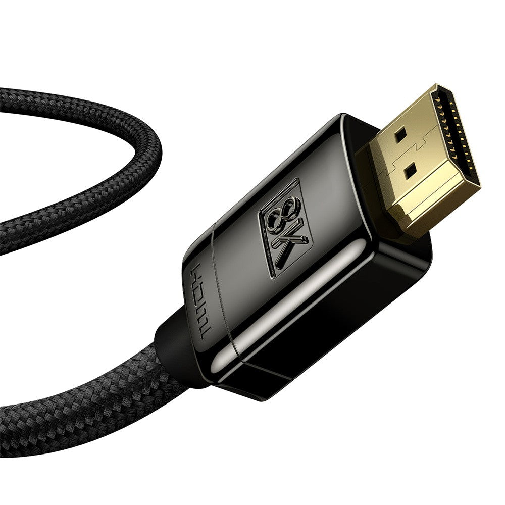Baseus High Definition Series HDMI 8K to HDMI 8K Adapter Cable (Zinc alloy) 2M-Black