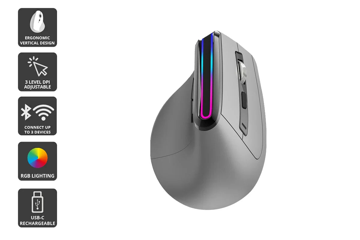 Kogan MX Vertical Rechargeable Wireless Ergonomic Mouse – Brand New, Sealed