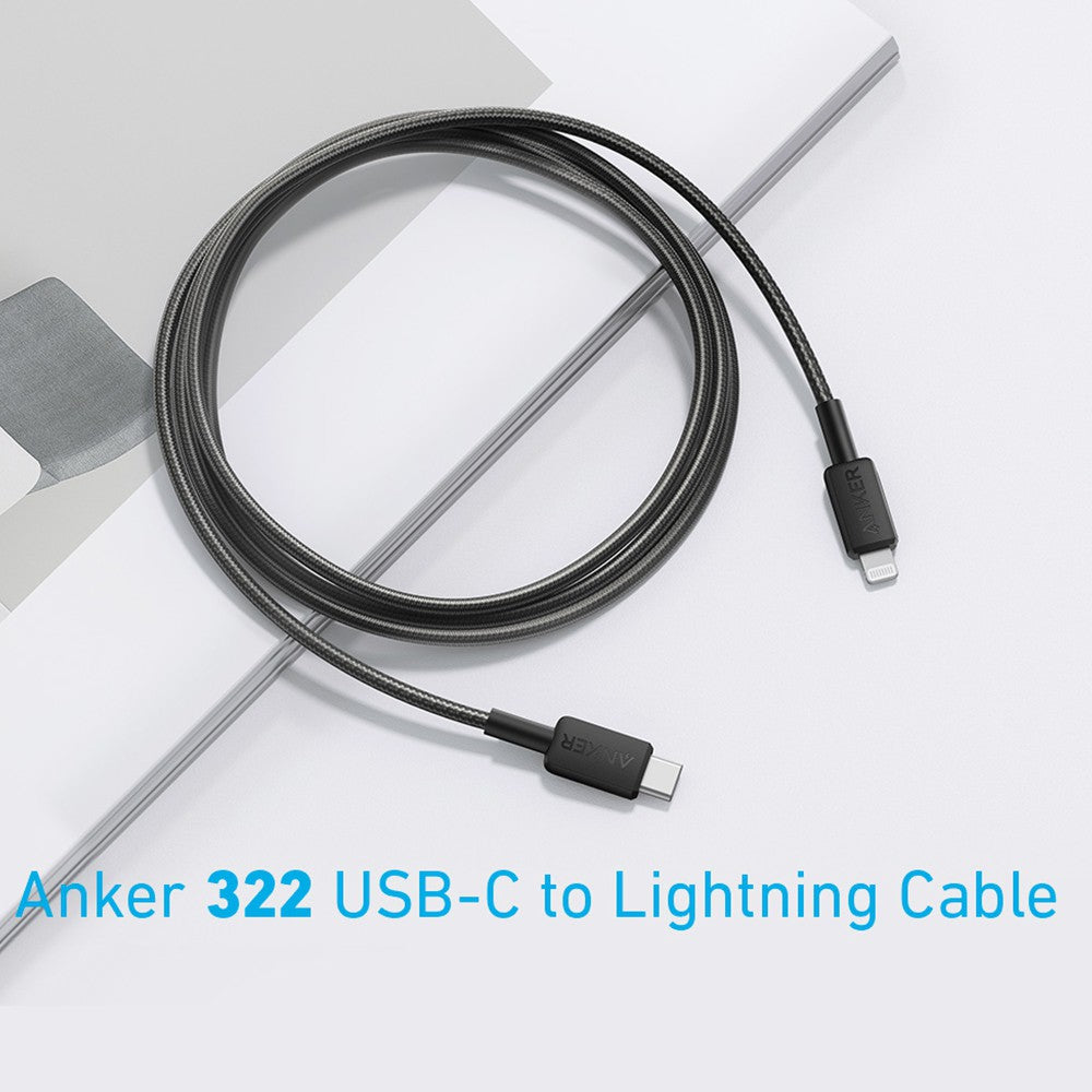 Anker 322 USB-C to Lightning Cable (6ft Braided)