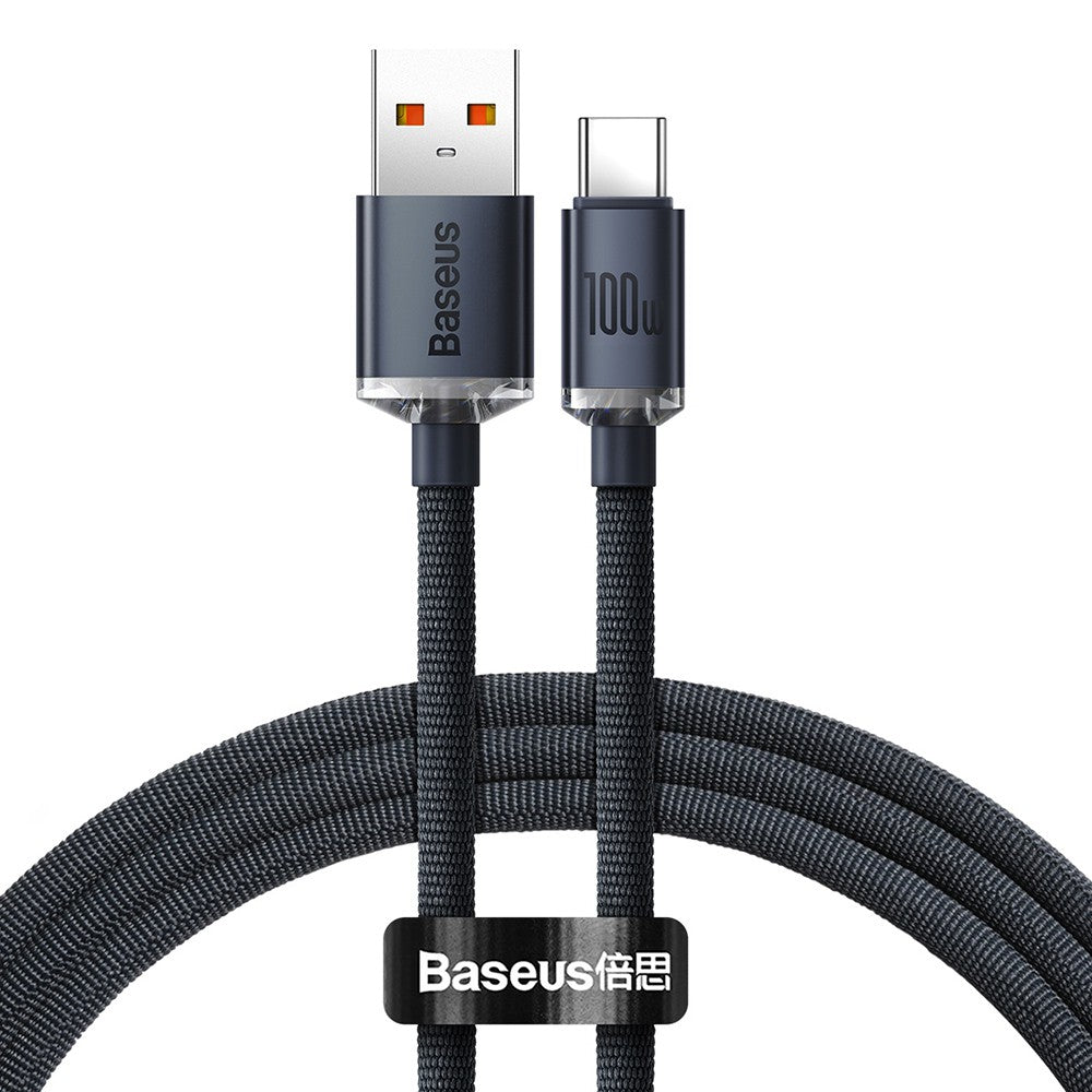 CW-FXP Baseus Crystal Shine Series Fast Charging Data Cable USB to Type-C 100W 1.2m-Black