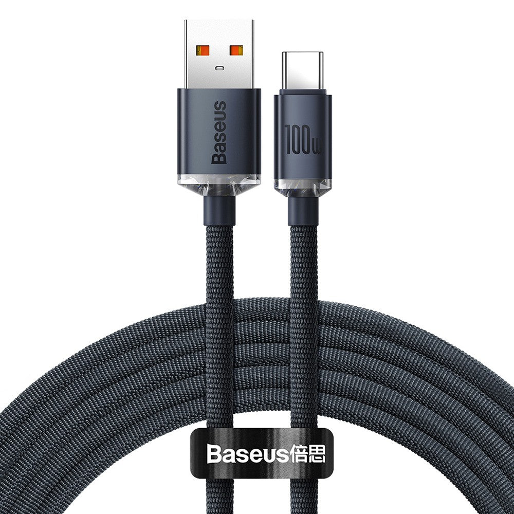 CW-FXP Baseus Crystal Shine Series Fast Charging Data Cable USB to Type-C 100W 2m-Black