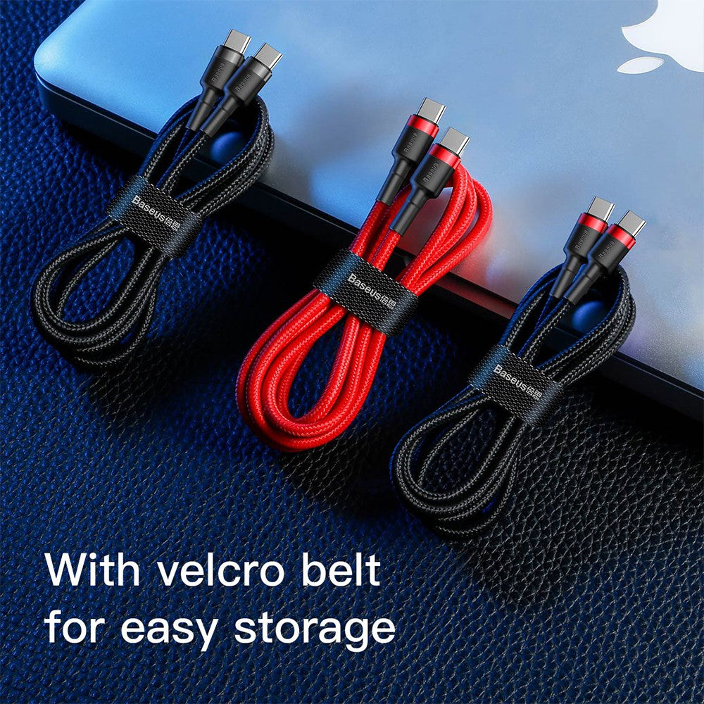 Baseus Cafule PD2.0 60W Flash Charging Type-C to Type-C Cable (20V 3A) 2m Compatible for iPhone 15 Series