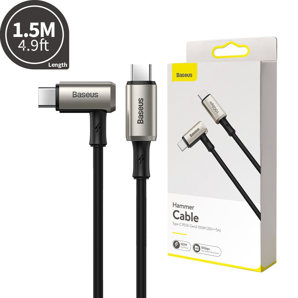 Baseus Hammer Cable Type-C PD3.1 Gen2 100W (20V/5A) 1.5M Compatible for iPhone 15 Series