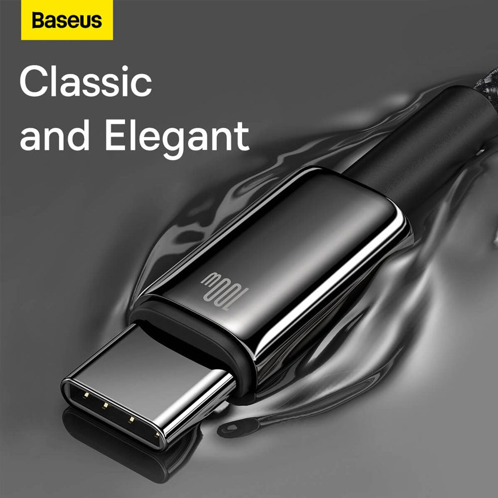Baseus Tungsten Gold Fast Charging Data Cable USB to Type-C 100W 1m-Black