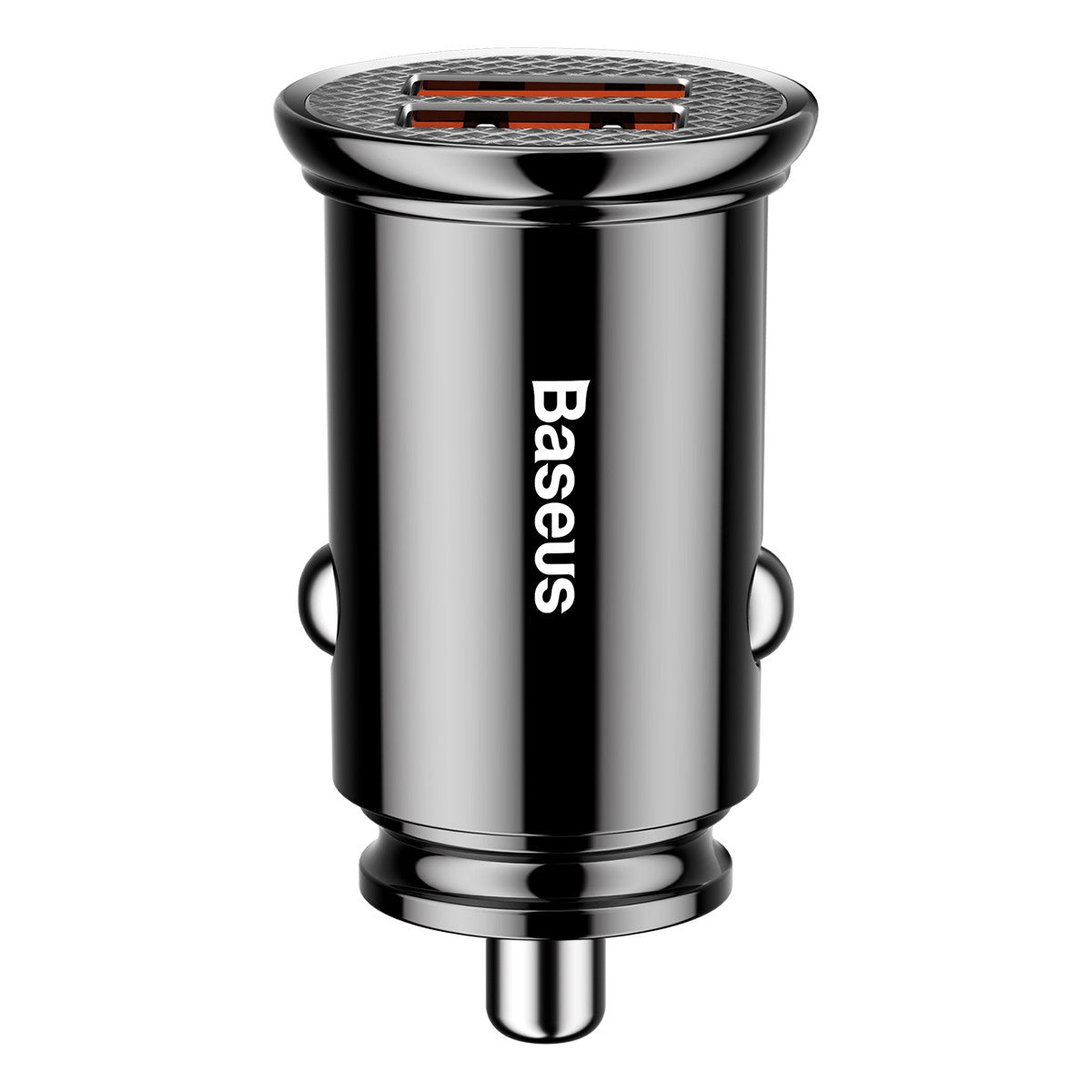 Baseus Circular Plastic A+A 30W Dual QC3.0 Quick Car Charger-Black