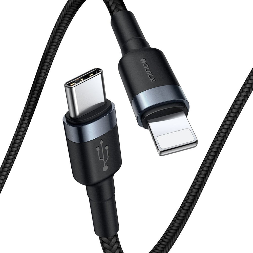 iQuick Braided USB-C to Lightning Fast Charging Cable 3M