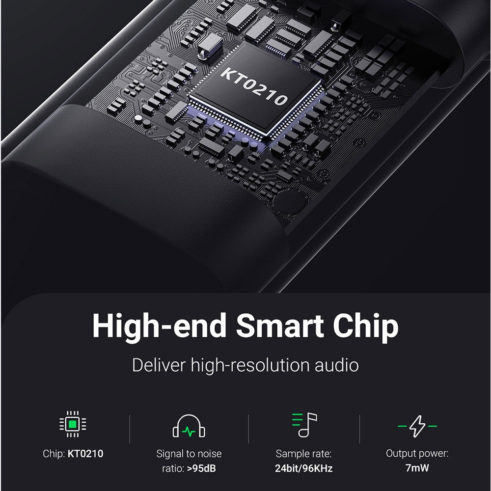 UGREEN CM477 USB 2.0 to 3.5mm Audio Adapter 25cm-Dark Gray