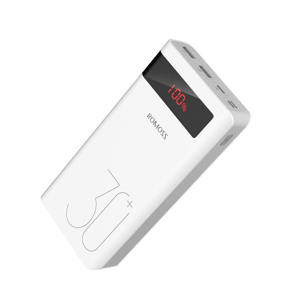 Romoss Sense8P+ 18W 30000mAh Super Fast Charge Power Bank-Whit