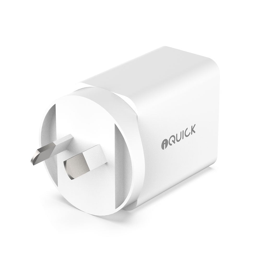 iQuick 30W PD3.0+QC3.0 Dual Ports Charging Adapter-White