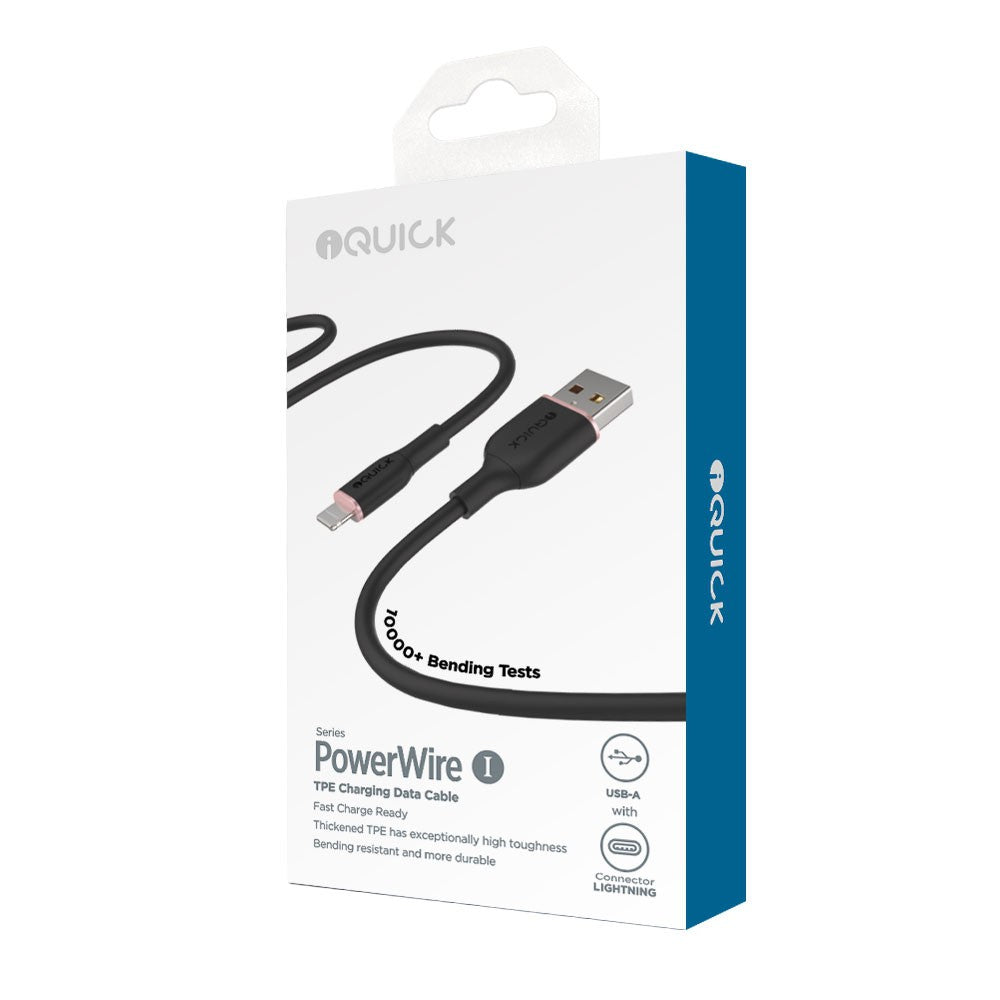 iQuick PowerWire 1 Series TPE Charging Date Cable USB to iP 1m
