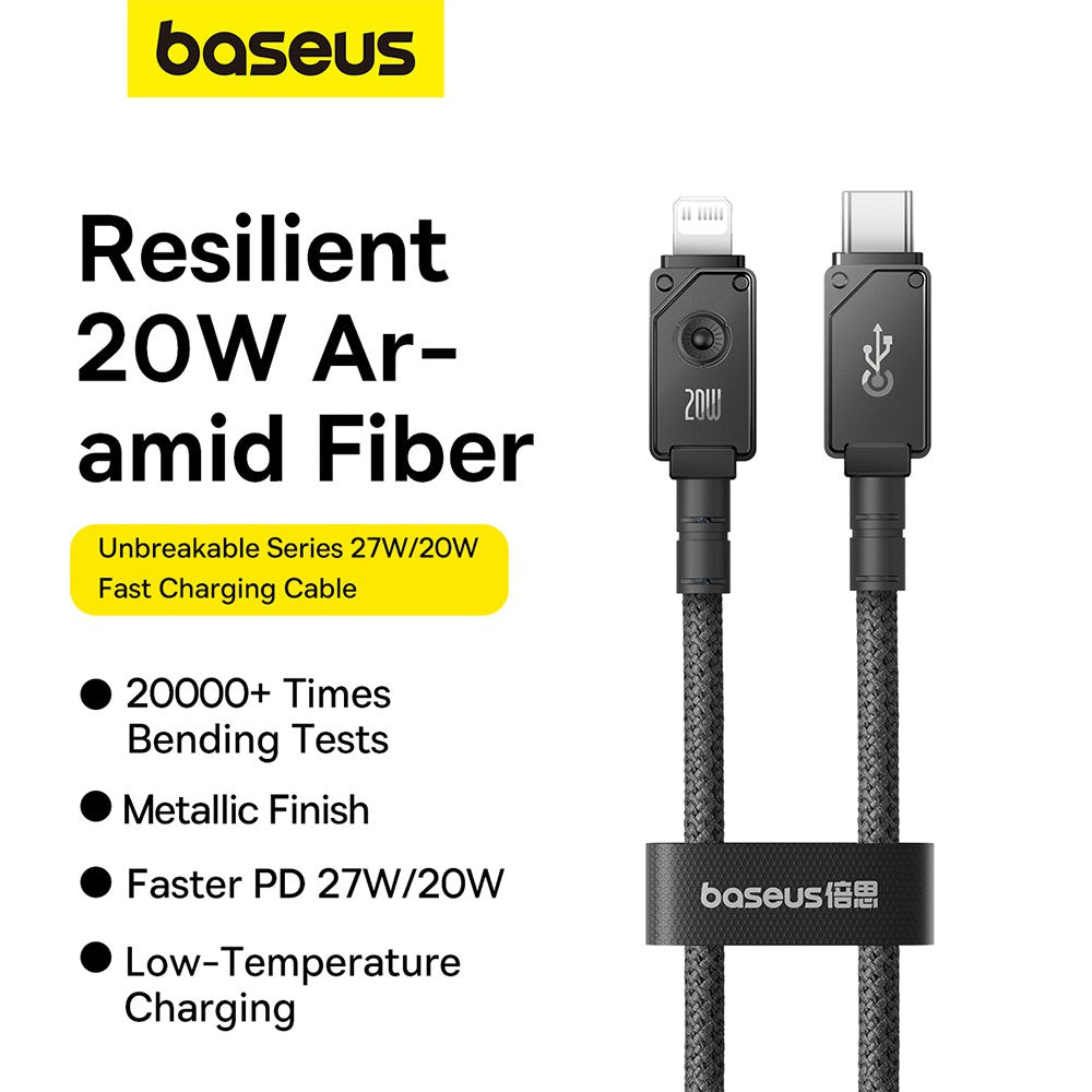 Baseus Unbreakable Series Fast Charging Data Cable Type-C to iP 20W 1m