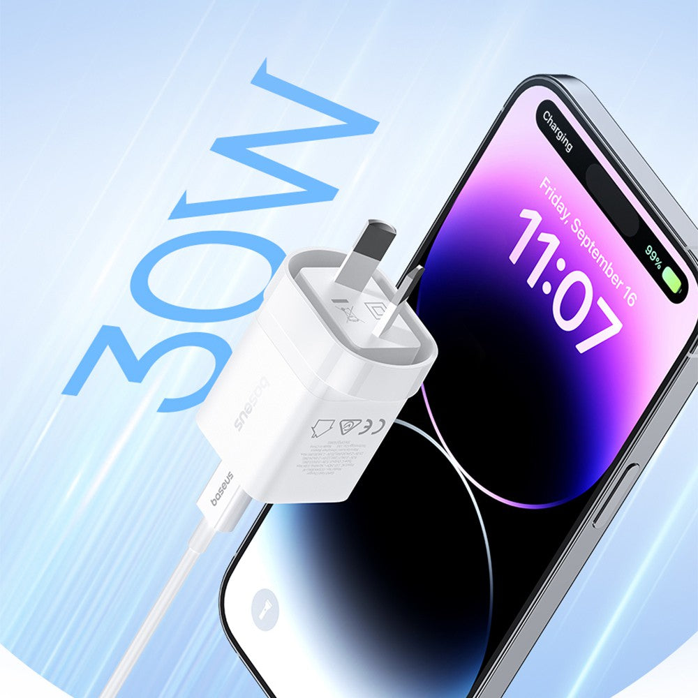 Baseus GaN5 Mini Fast Charger 1C 30W-Moon White