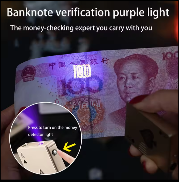 DEBANG New Creative Poker windproof lighter Green Flame lighter Cigarette gas lighter