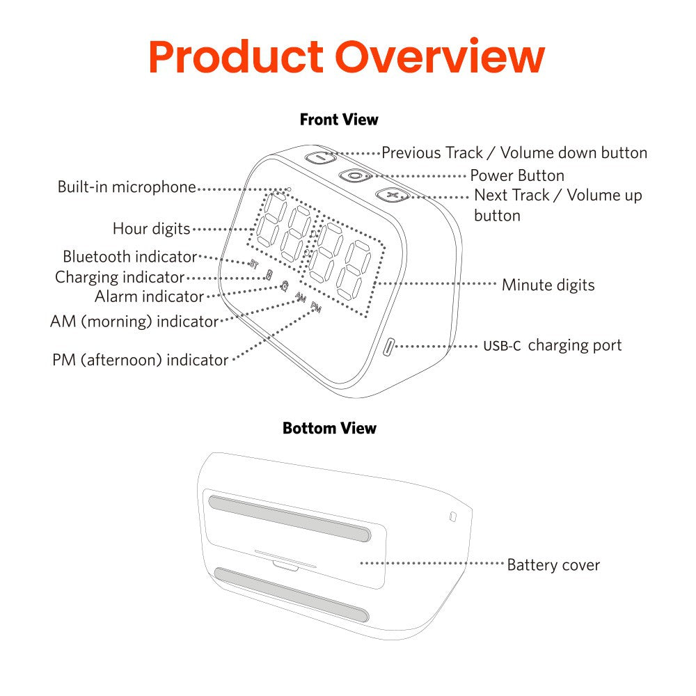REDEFINE Beewave Bluetooth Speaker & Clock