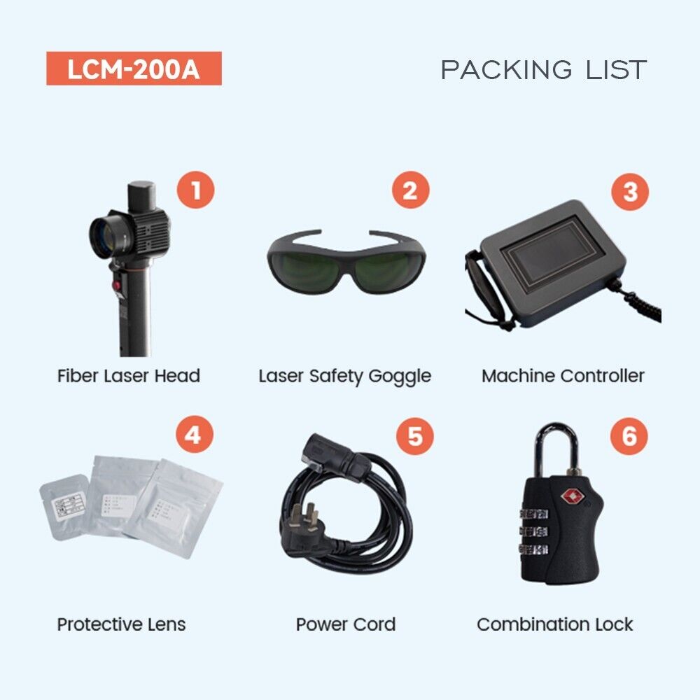 Portable 200W Pulse Laser Cleaner Rust/Paint/Coating Removal Machine