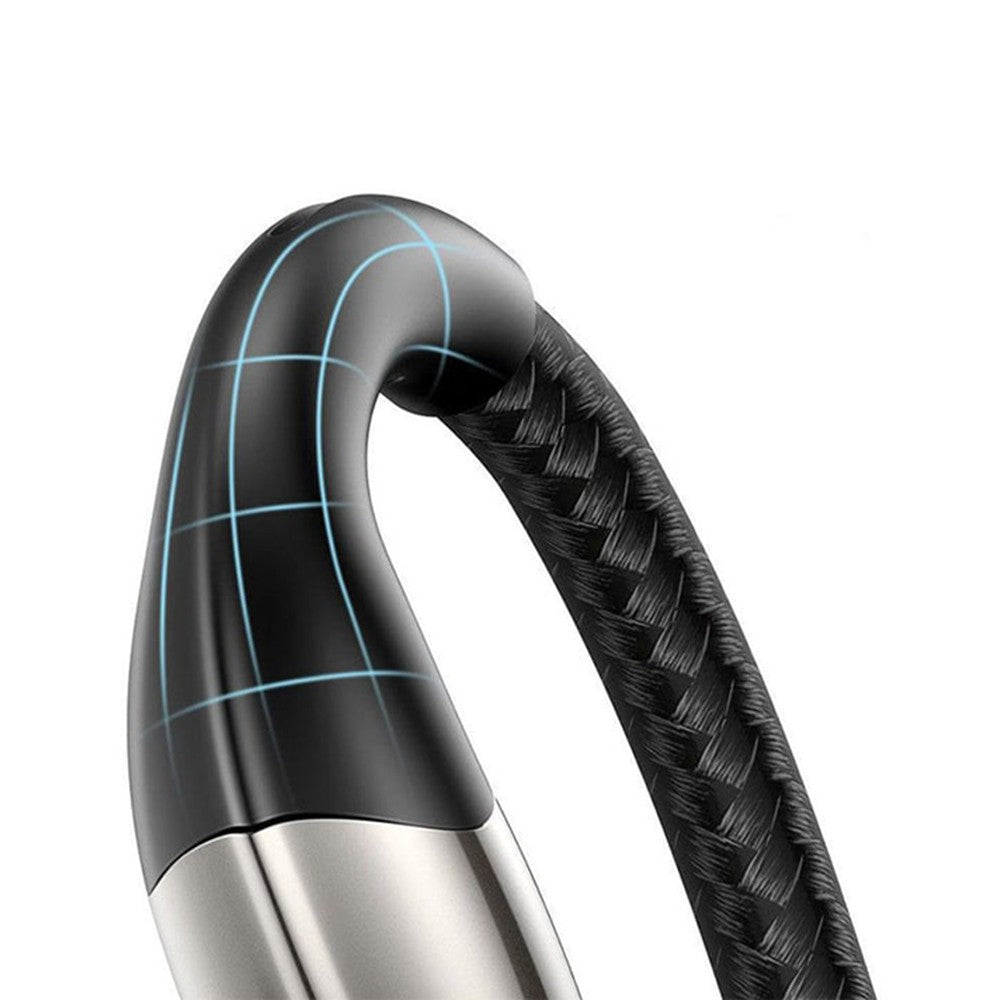 Baseus Horizontal Data Cable (With An Indicator Lamp) USB to iP 2.4A 1M Black Retail Sets (16PCS/Pack) (English Version)